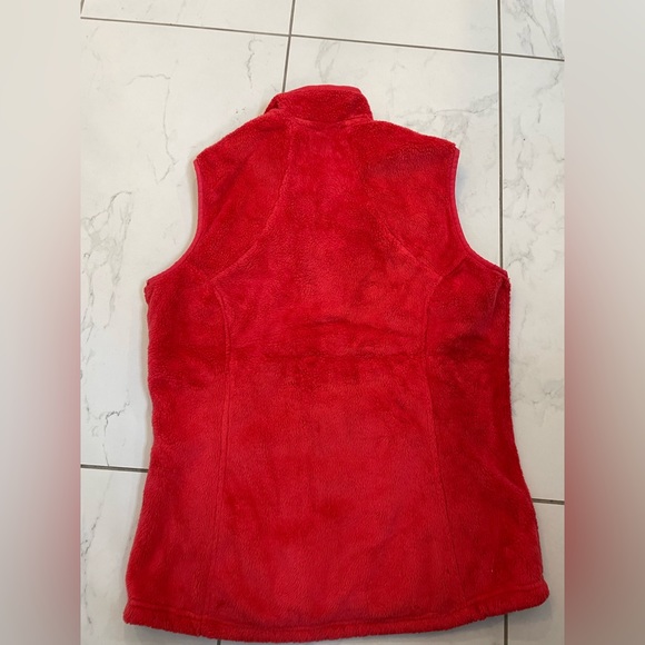 Pink/Red Fleece The North Face Vest Winter Vest Everyday Wear Vest size small - Picture 7 of 7